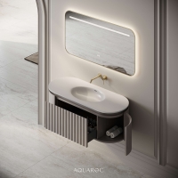 Belgravia Vanity Unit & Stone Basin 1200mm Sabbia Grigio Oak